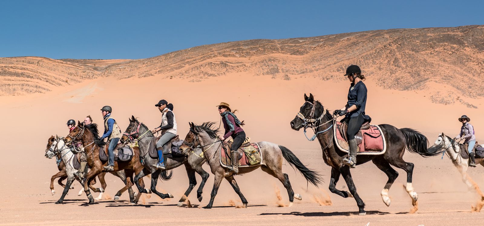 A view of the Desert to Coast Crossing (The Long Ride) ride in Morocco