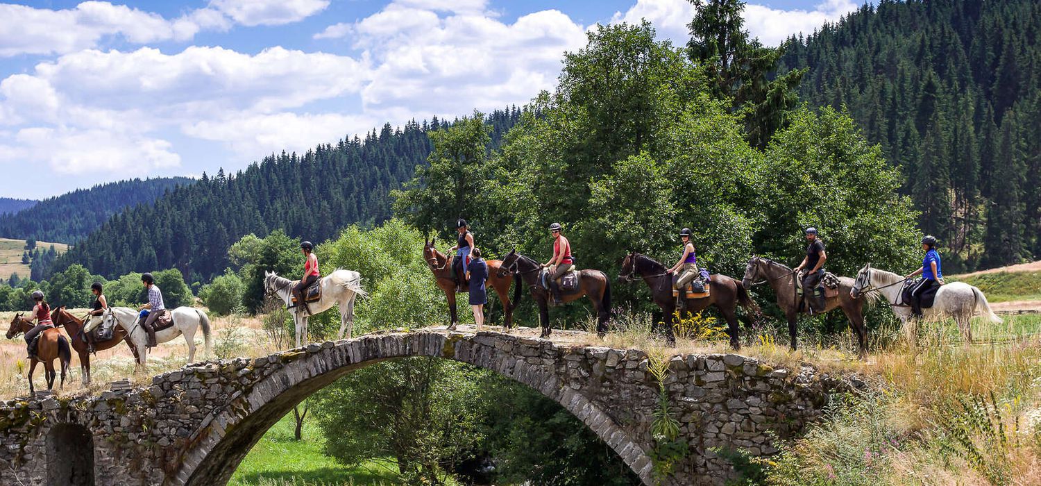 A view of the Land of the Thracians ride in Bulgaria