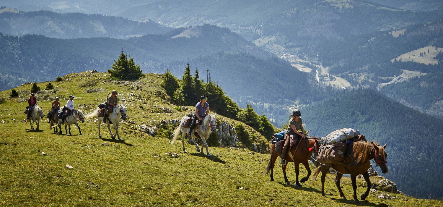 A view of the Carpathian Mountain Trails ride in Romania